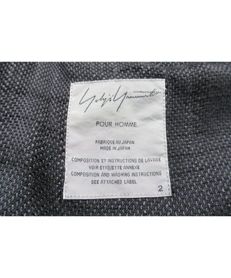 15ss yohji yamamoto pour homme デザイロングンコート（HU-C06-206）