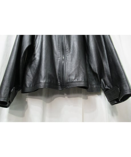 97aw yohji yamamoto pour homme vintage セーラーカラーデザイン レザーブルゾン（HI-Y03-700）