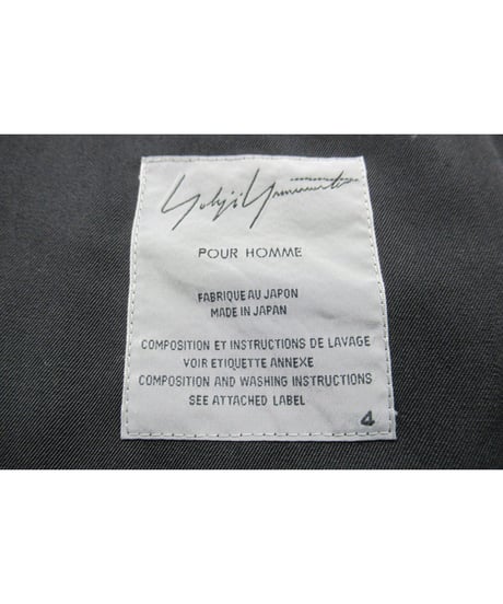 09aw yohji yamamoto pour homme ダブルファスナーデザイン ダウンベスト（HZ-V03-166）