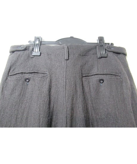 07aw yohji yamamoto pour homme タック入り ステッチデザイン シンプルテーパードパンツ（HX-P65-137）