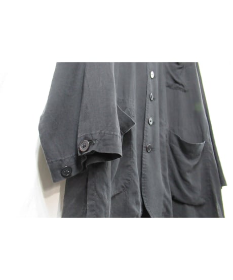 20ss yohji yamamoto pour homme パチポケットデザイン スタンドカラーブラウス（HN-B44-222）