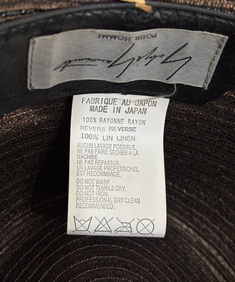 2007SS yohji yamamoto pour homme ハット（HT-H01-239）