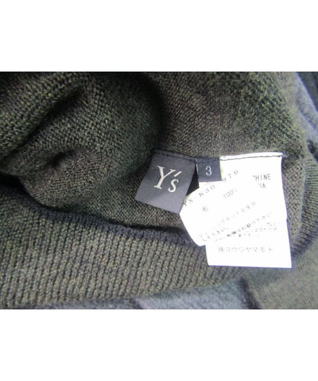 Y's yohji yamamoto ストール付アシメトリーニットカーディガン YX-K30-976