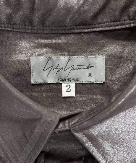 2022AW yohji yamamoto pour homme サテンカレンダーピンタックブラウス（HE-B40-036）