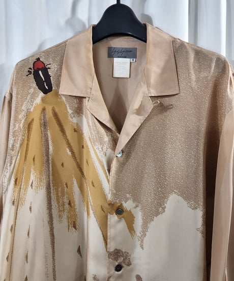 1992ss yohji yamamoto pour homme 蛍シルクプリントブラウス (HO-B40-451)