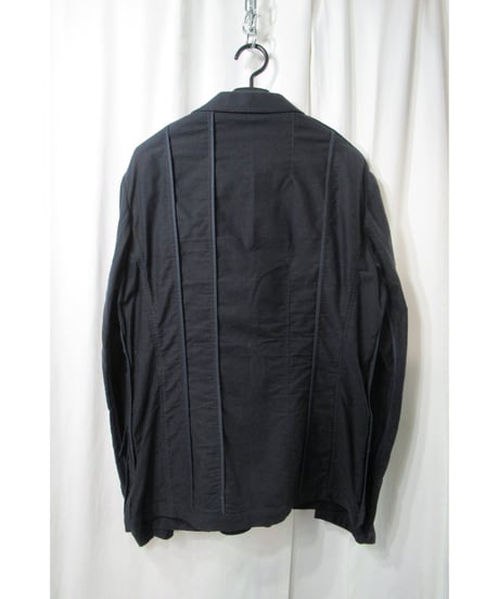 16ss yohji yamamoto pour homme コットン 縦ラインデザインジャケット（HO-J12-011）