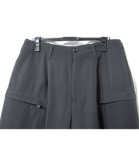 17aw yohji yamamoto pour homme デザインテーパードパンツ（HK-P42-100）