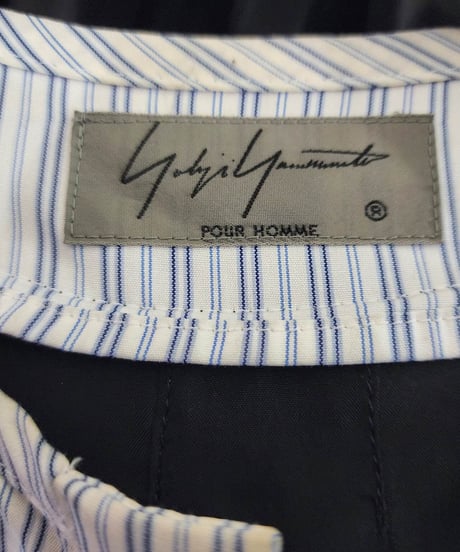 2020ss yohji yamamoto pour homme 麻 デザインロングブラウス(HN-B28-801)