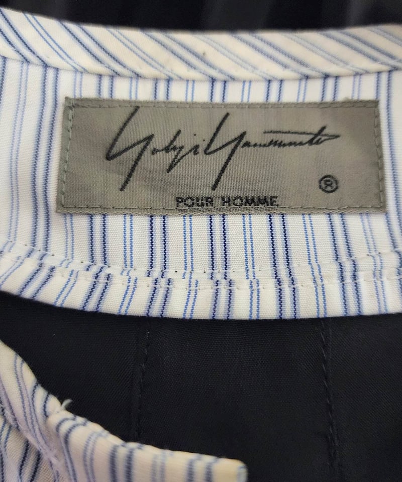 Yohji Yamamoto POUR HOMME ブラウス 長袖シャツ 2020ss yohji yamamoto pour homme 麻 デザインロングブラウス(