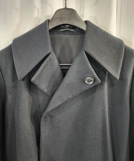 2020aw yohji yamamoto pour homme スナップ釦 黒 ベルト付き コート （HR-C31-146）