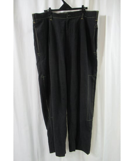 yohji yamamoto POUR HOMME タック入り ステッチデザイン テーパードパンツ（HP-5）
