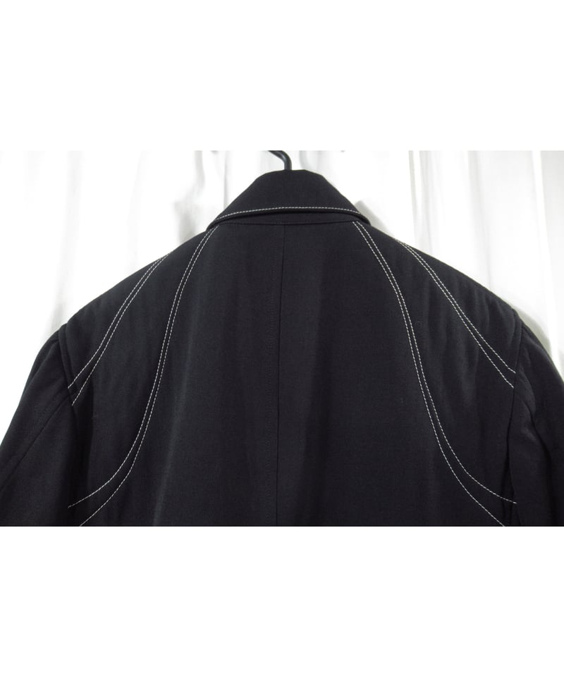 最終お値下げ★Yohji Yamamoto femme デザインジャケット 1980's yohji yamamoto femme vintage レザー切り替えジャケッ