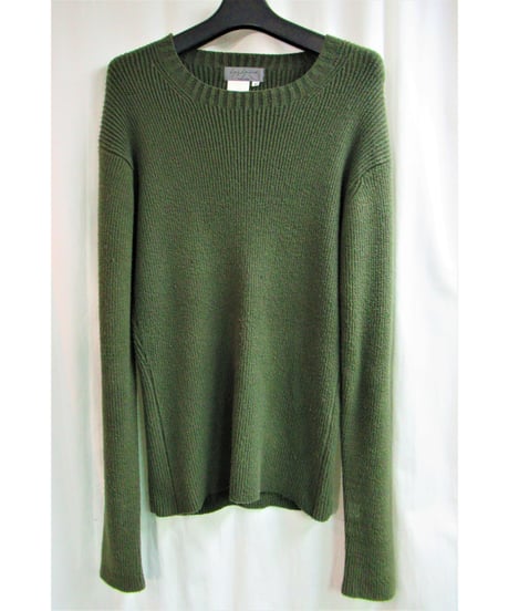 97aw yohji yamamoto pour homme vintage 蝋人形期 カーキシンプルニット  HI-K33-930