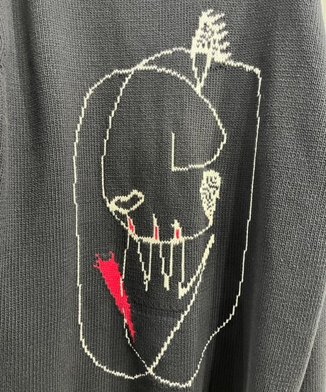 2016AW yohji yamamoto pour homme リエ刺繡 長袖セーター（HR-K12-092）