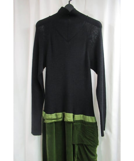 95aw yohji yamamoto femme vintage ニット切替えワンピース FE-D22-437