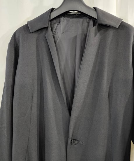 2017aw yohji yamamoto femme 黒 アシンメトリーロングジャケット （FK-J15-100）