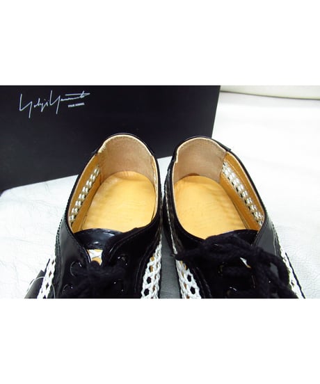 美品 95ss yohji yamamoto pour homme vintage メッシュデザインシューズ（HB-E04-706）