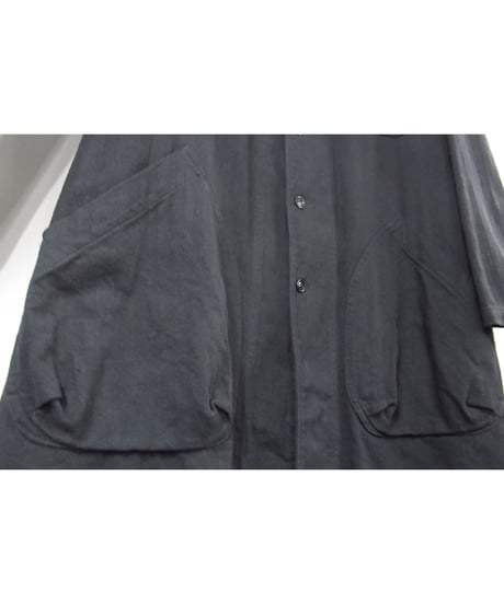 16aw yohji yamamoto pour homme コットン ポケットデザイン ロングブラウス（HR-B41-038）