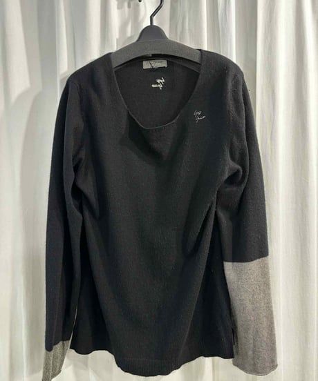 yohji yamamoto pour homme ロゴ刺繡ニット（H-K-220xxx）