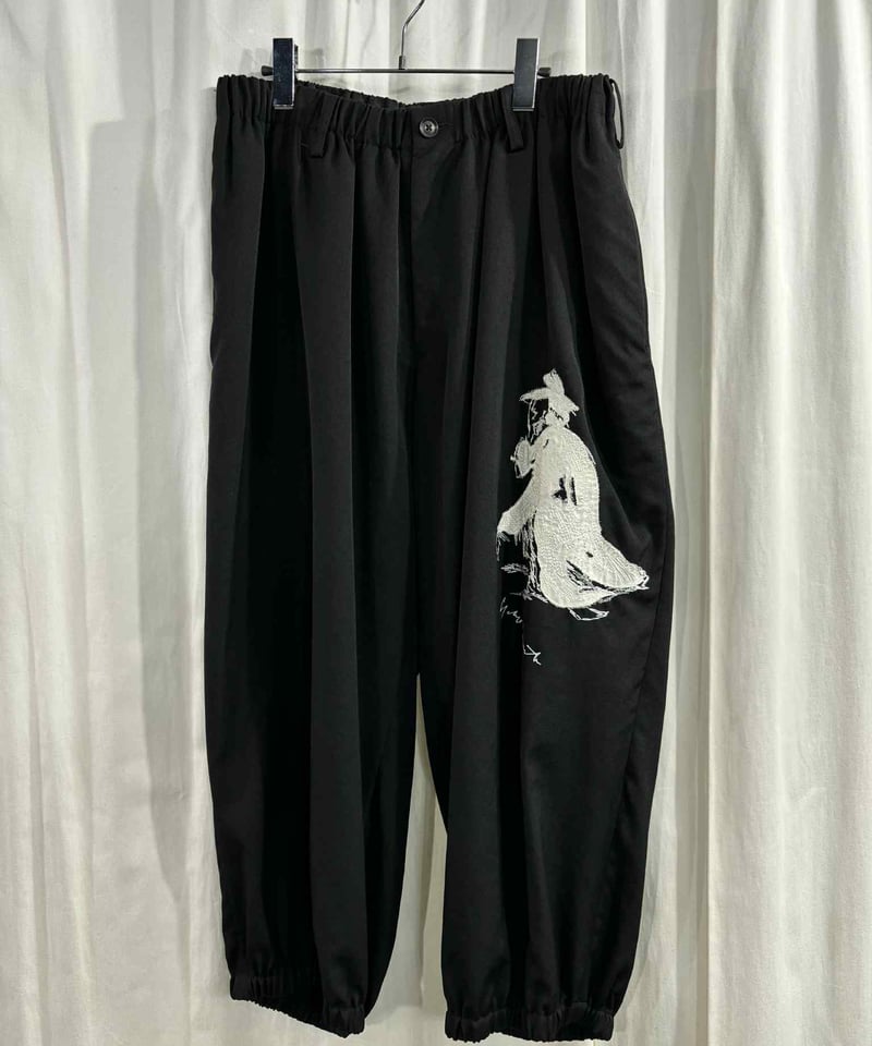 2020SS yohji yamamoto pour homme 刺繡パンツ(HN-P19-1 2020SS yohji yamamoto pour homme 刺繡パンツ(HN-P19-1