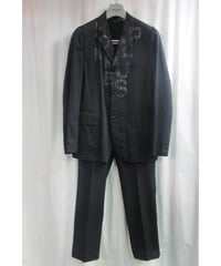 AD2001 COMME des GARCONS HOMME PLUS 黒 顔料 ロゴプリントセットアップ PE-J101