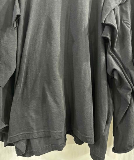 2023SS yohji yamamoto femme フリルスリーブカットソー（FZ-T13-084）