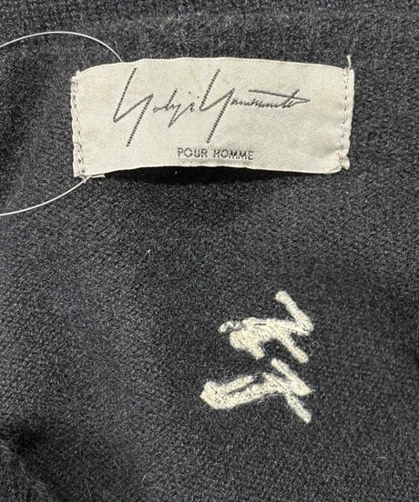 yohji yamamoto pour homme ロゴ刺繡ニット（H-K-220xxx）