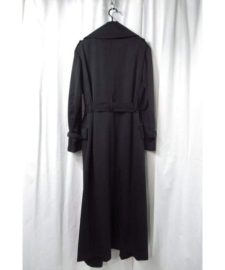 96aw yohji yamamoto femme vintage ベルトデザイン ボタンレスロングコート（FG-C10-106）
