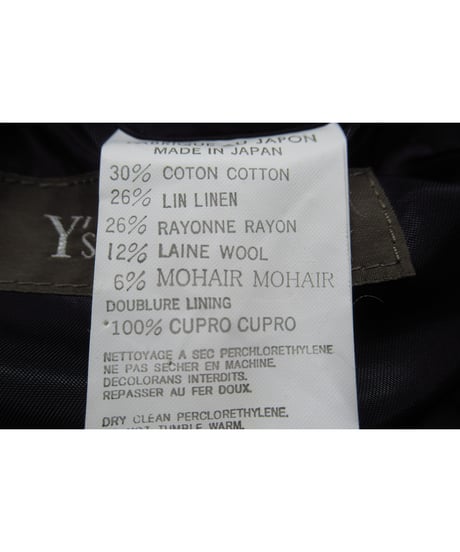 Y’s for men yohji yamamoto ４つボタン フラップポケットデザインジャケット（ML-J08-081）