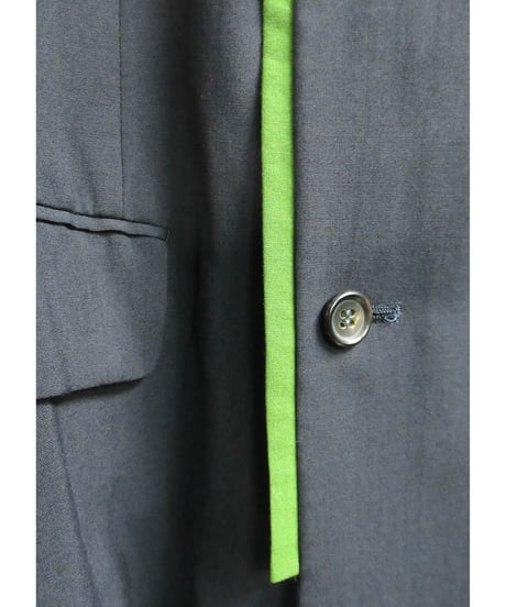 AD1989 COMME des GARCONS HOMME PLUS 紺 襟テープ付きダブルジャケット PJ-11014M