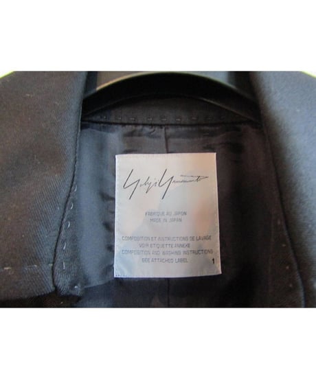 06aw yohji yamamoto femme ステッチデザインアシメトリ―コート FB-C07-110