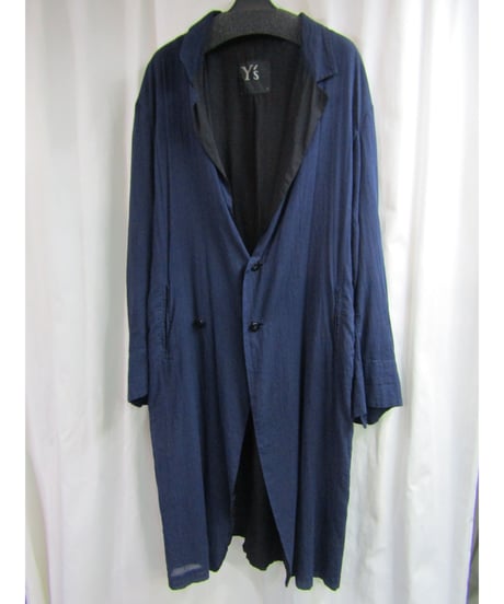 Y's yohji yamamoto 素材切り替えロングジャケット YE-J01-028