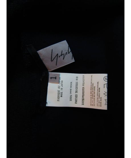 01aw yohji yamamoto femme 紺 ウエスト切替タイトスカート FV-S14-107