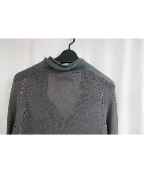 09ss yohji yamamoto +noir 変形襟デザインカーディガン NV-K02-480