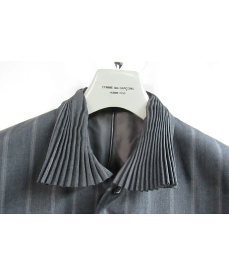 レア 80’s COMME des GARCONS HOMME PLUS プリーツ襟デザインセットアップ PJ-11067M