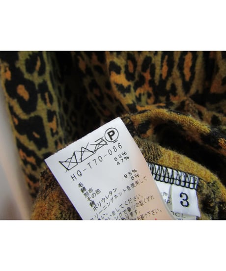 13aw yohji yamamoto pour homme レオパード ニットカーディガン HQ-T70-086