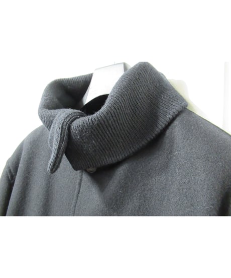 90’s Y’s for men yohji yamamoto pour homme vintage 襟リブニット切替えデザイン ロングコート （MG-C04-119）