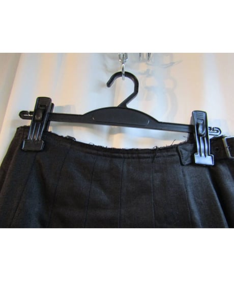 Y's yohji yamamoto ベルト付プリーツスカート YC-S01-001