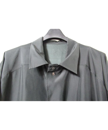 18ss yohji yamamoto pour homme サイトウ ユウスケ YUSUKE SAITOH モダンガールプリント シルク ロングブラウス（HW-B95-424）