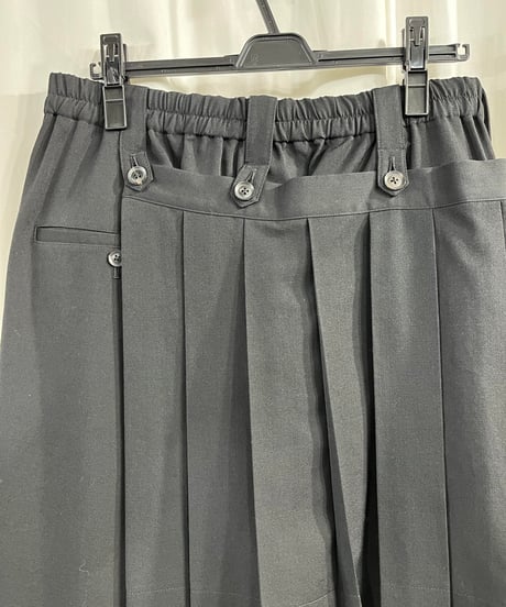2018SS yohji yamamoto pour homme スカート付デザインパンツ （HW-P21-100）