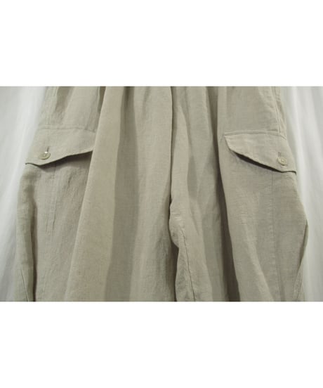 21ss yohji yamamoto pour homme リネン レースアップデザイン ミリタリーパンツ（HD-P47-303）