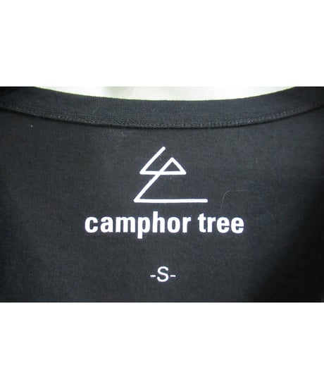 camphor tree 黒  裾レイヤードデザインカットソー S size