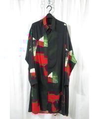 16ss yohji yamamoto pour homme 朝倉優佳ペイント ロングブラウス（HO-B62-222）