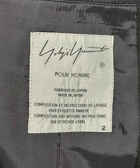 2019SS yohji yamamoto pour homme バックオープンジャケット（HH-J09-201）