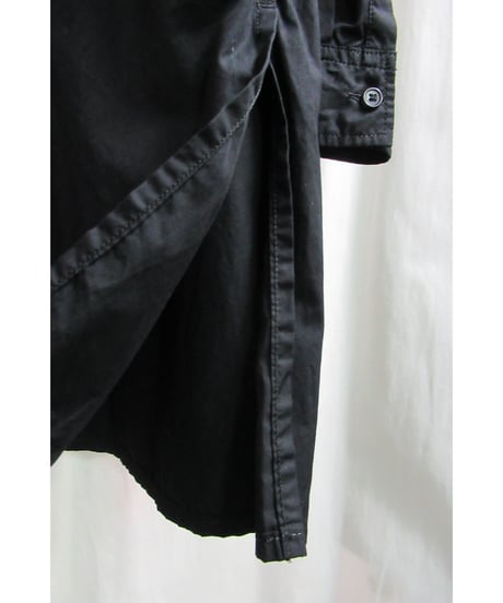 18aw yohji yamamoto pour homme 二重襟デザインロングブラウス HV-B51-016