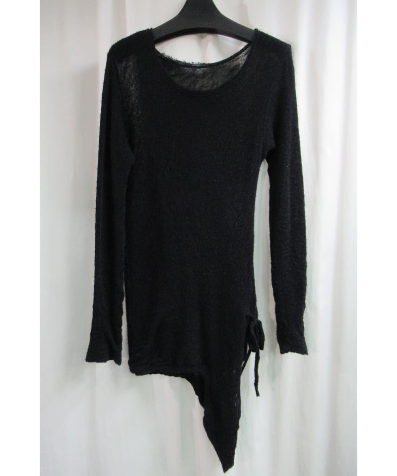 Y's yohji yamamoto 黒 裾デザインニット YU-T76-978 | LA G