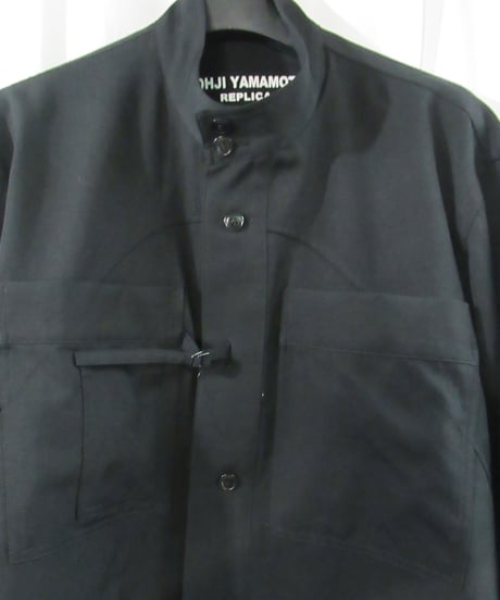 16ss yohji yamamoto pour homme REPLICA 1991-1992AW スタンドカラーシャツジャケット H0-B55-104