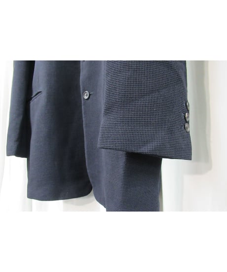 95aw yohji yamamoto pour homme vintage 鹿鳴館期 紺 ニット切替えデザインセットアップ（HE-J29-128）