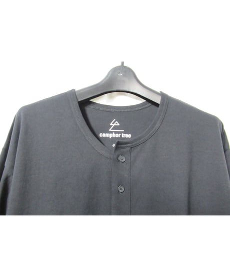 camphor tree 変形ヘンリーネックデザイン カットソー