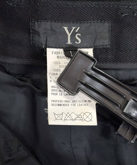 Y's yohji yamamoto レザ－切替パッチワークパンツ（YB-P11-803）
